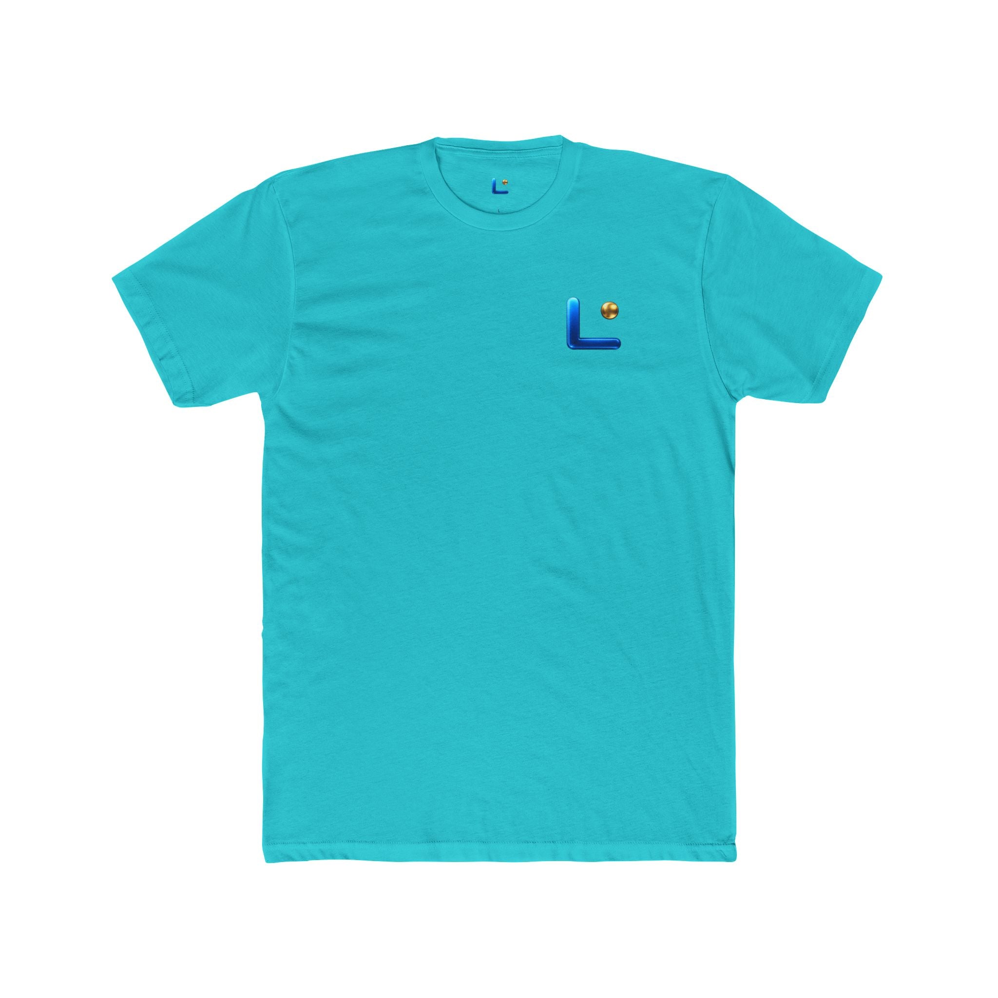 LongView Compute Logo Tee – Blue & Gold 'L' Crew Shirt