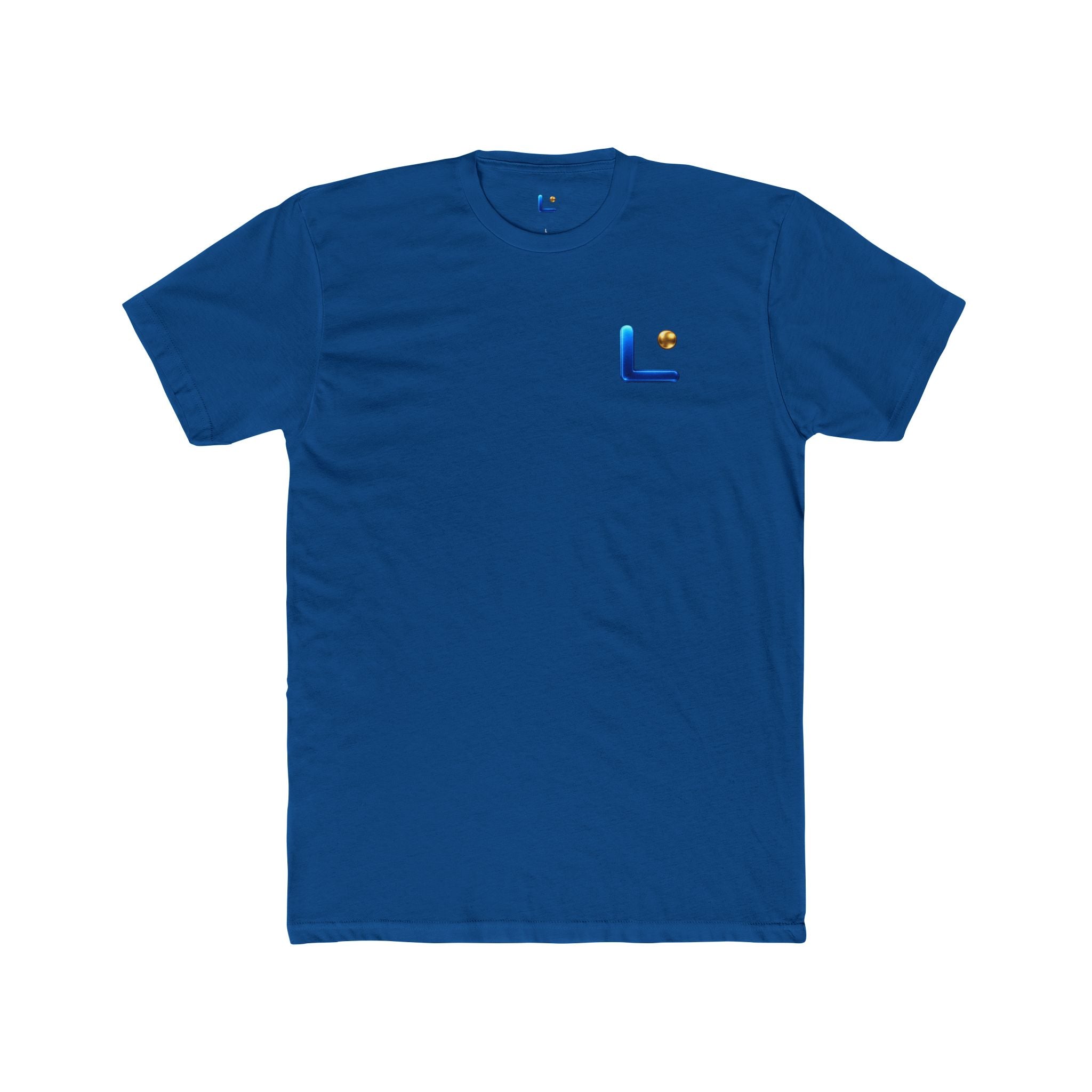 LongView Compute Logo Tee – Blue & Gold 'L' Crew Shirt