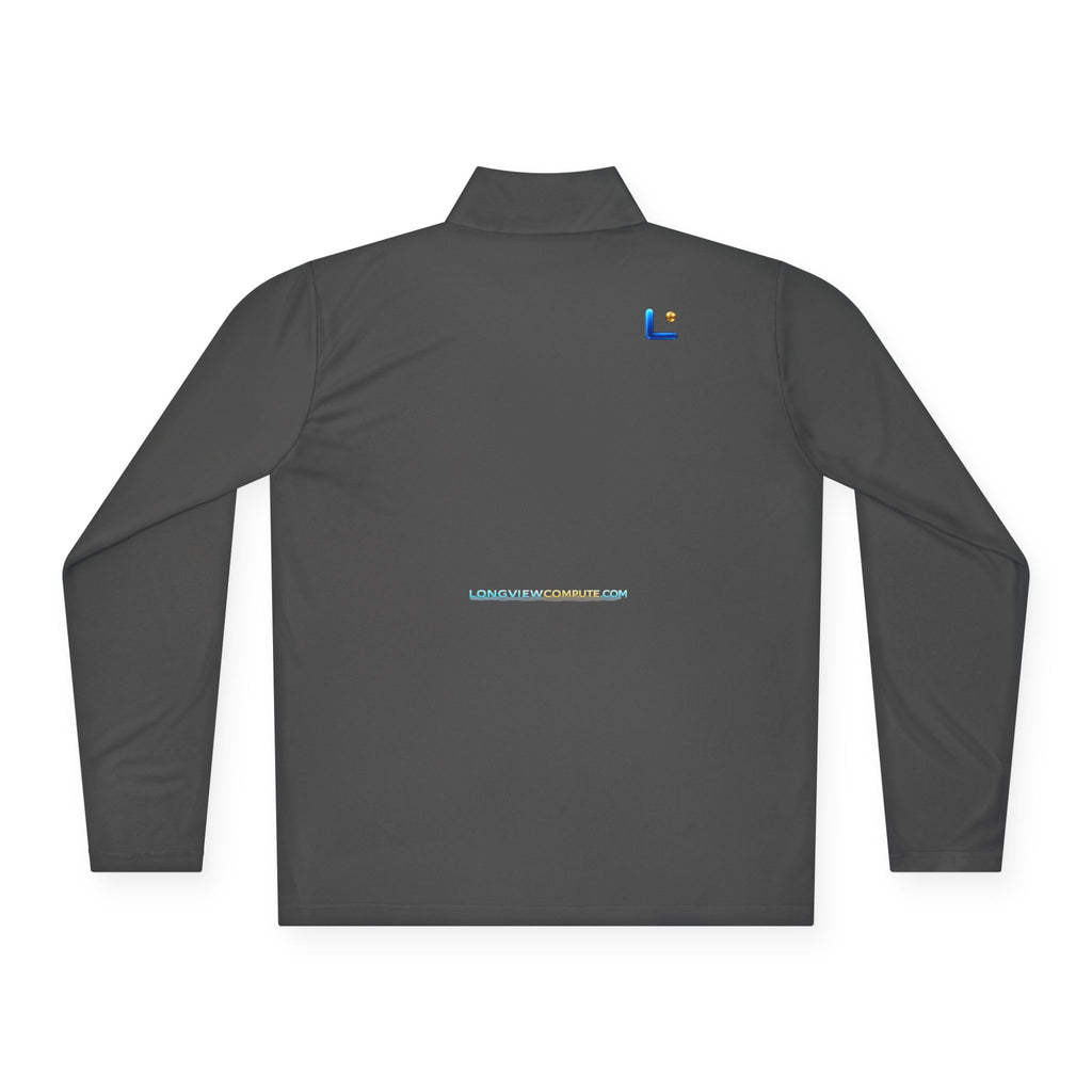 Embroidered 'C' Quarter-Zip Pullover — Minimal Logo Casual Pullover