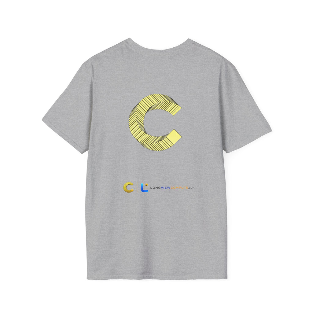 LongView Compute Gold & Blue Logo Tee – Small Chest Emblem