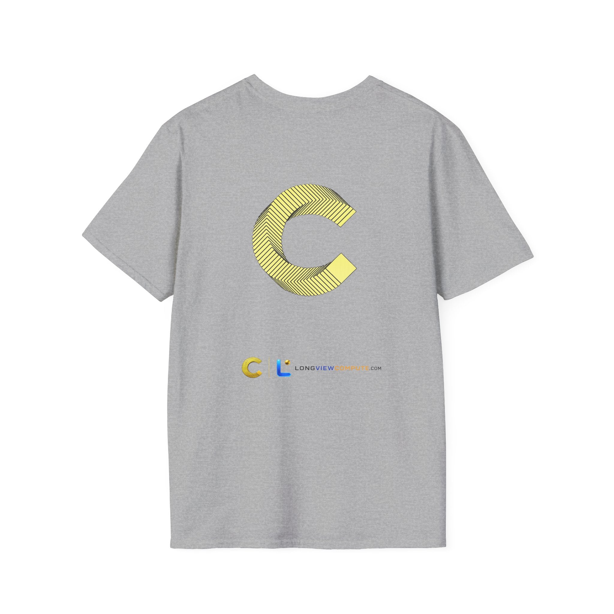 LongView Compute Gold & Blue Logo Tee – Small Chest Emblem