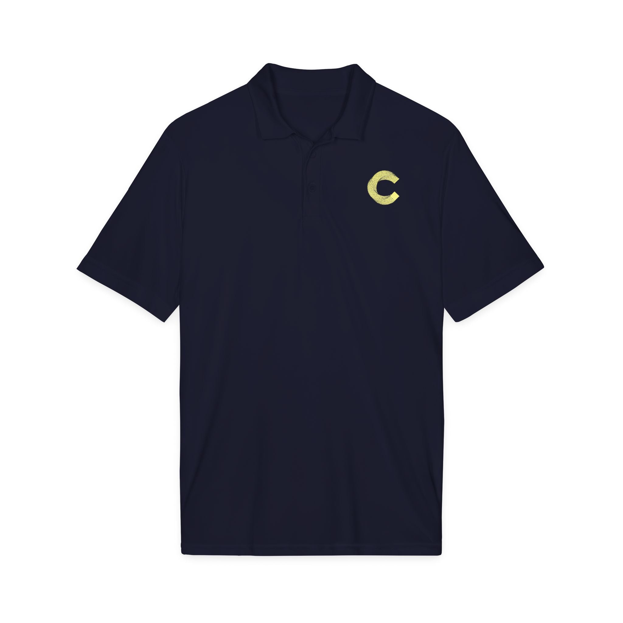 Embroidered Gold 'C' Polo Shirt — Men's Classic Performance Polo