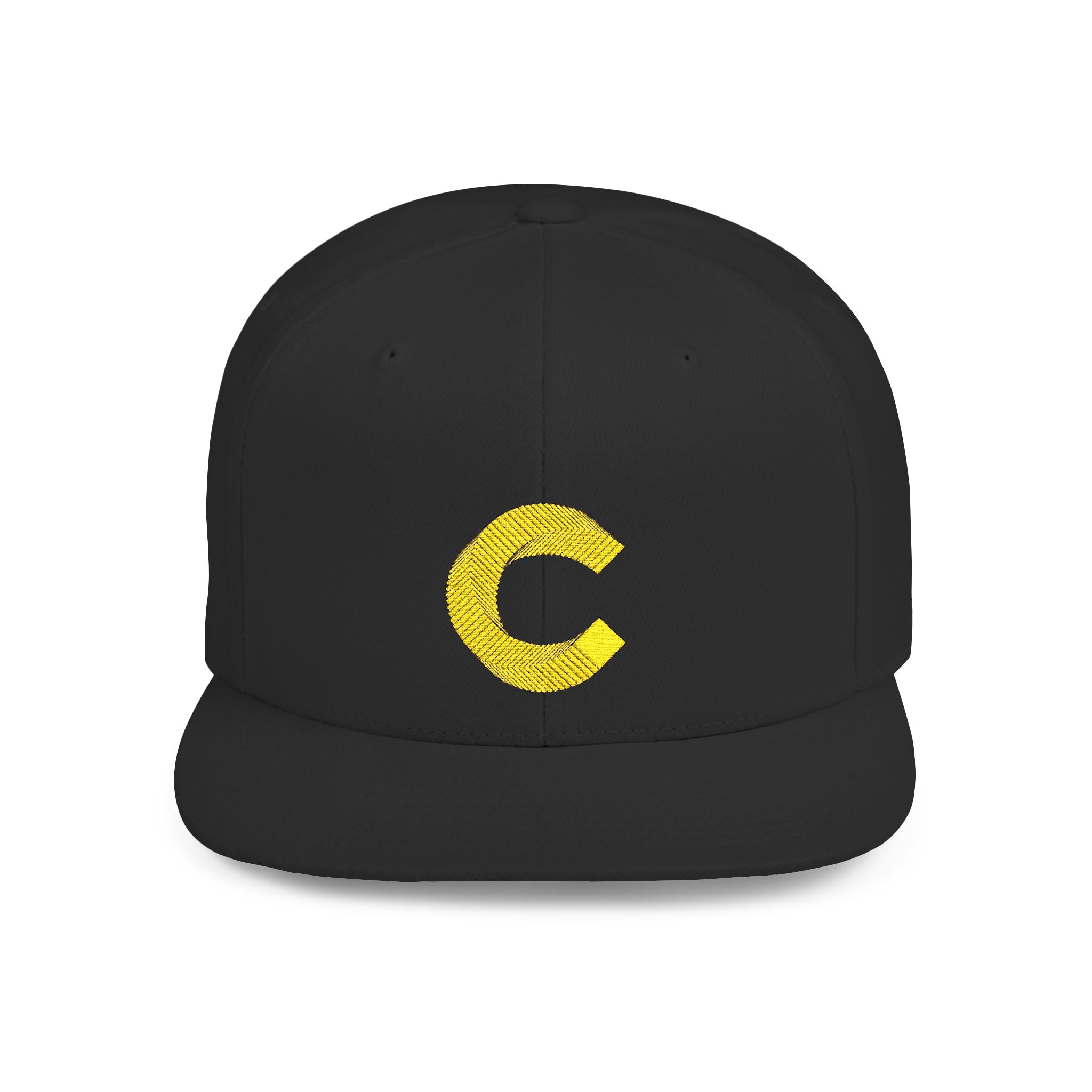 Canton Coin Gold Glitter 'C' Snapback – Flat Bill Cap