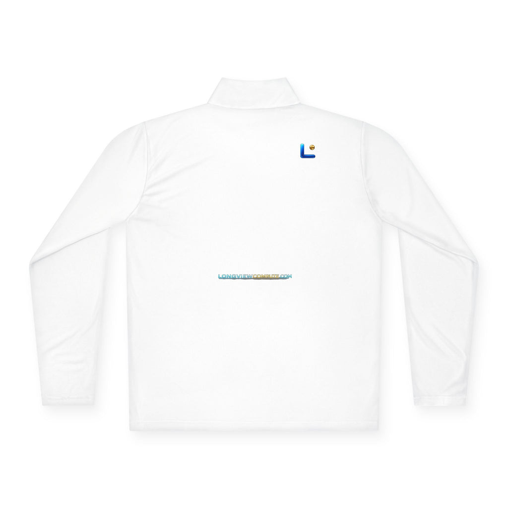 Embroidered 'C' Quarter-Zip Pullover — Minimal Logo Casual Pullover