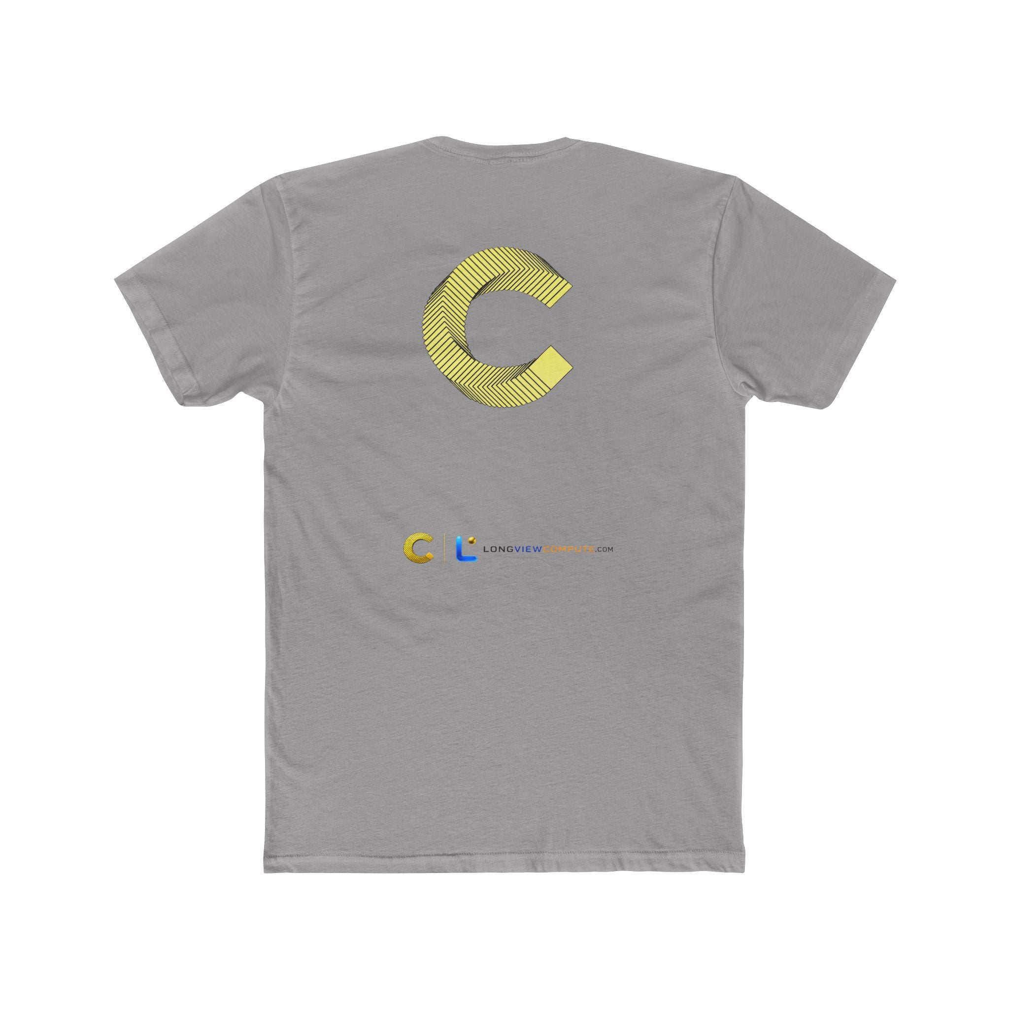 LongView Compute Logo Tee – Blue & Gold 'L' Crew Shirt
