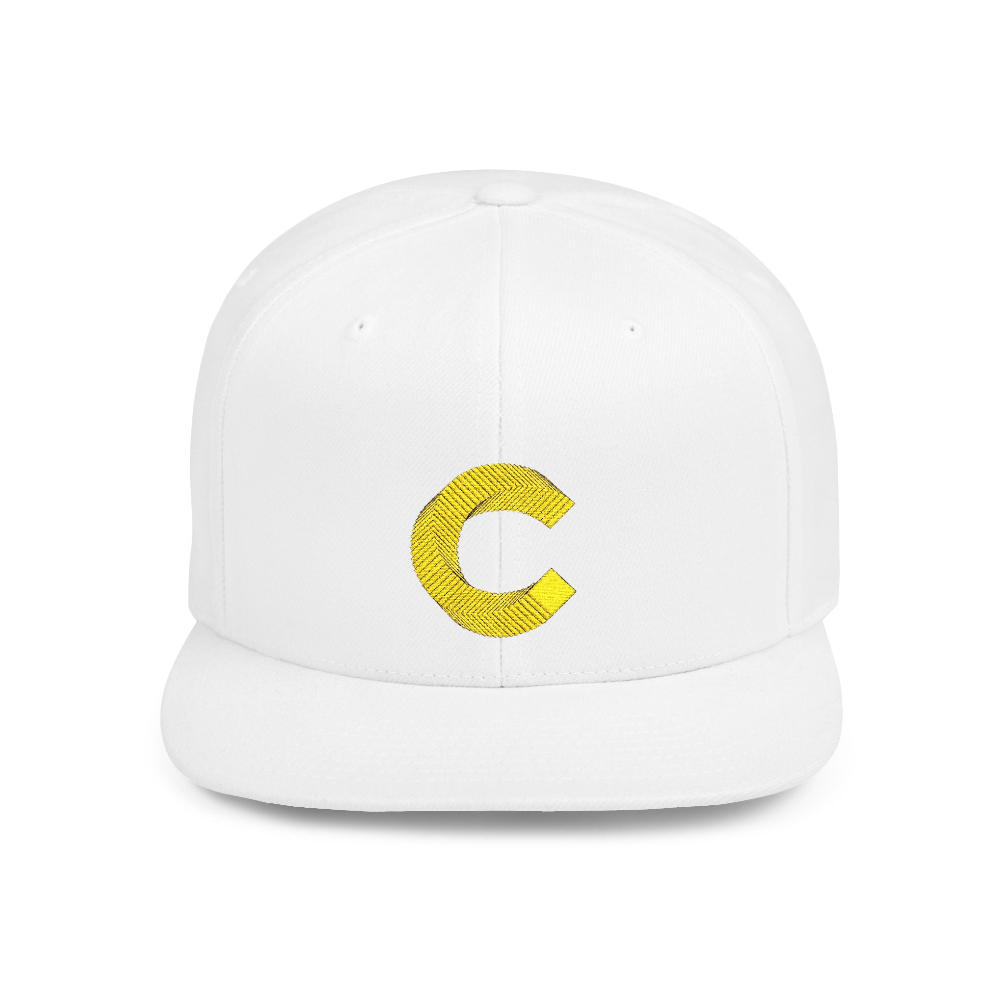 Canton Coin Gold Glitter 'C' Snapback – Flat Bill Cap