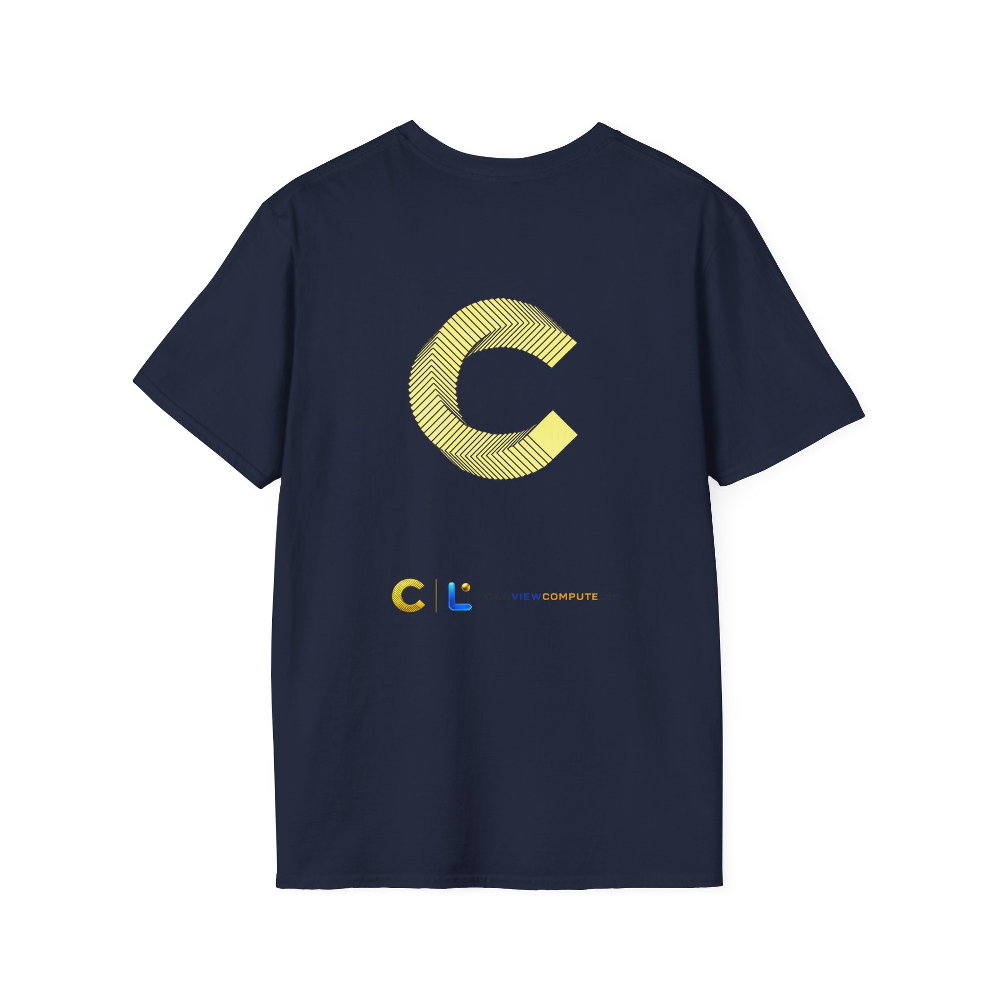 LongView Compute Gold & Blue Logo Tee – Small Chest Emblem