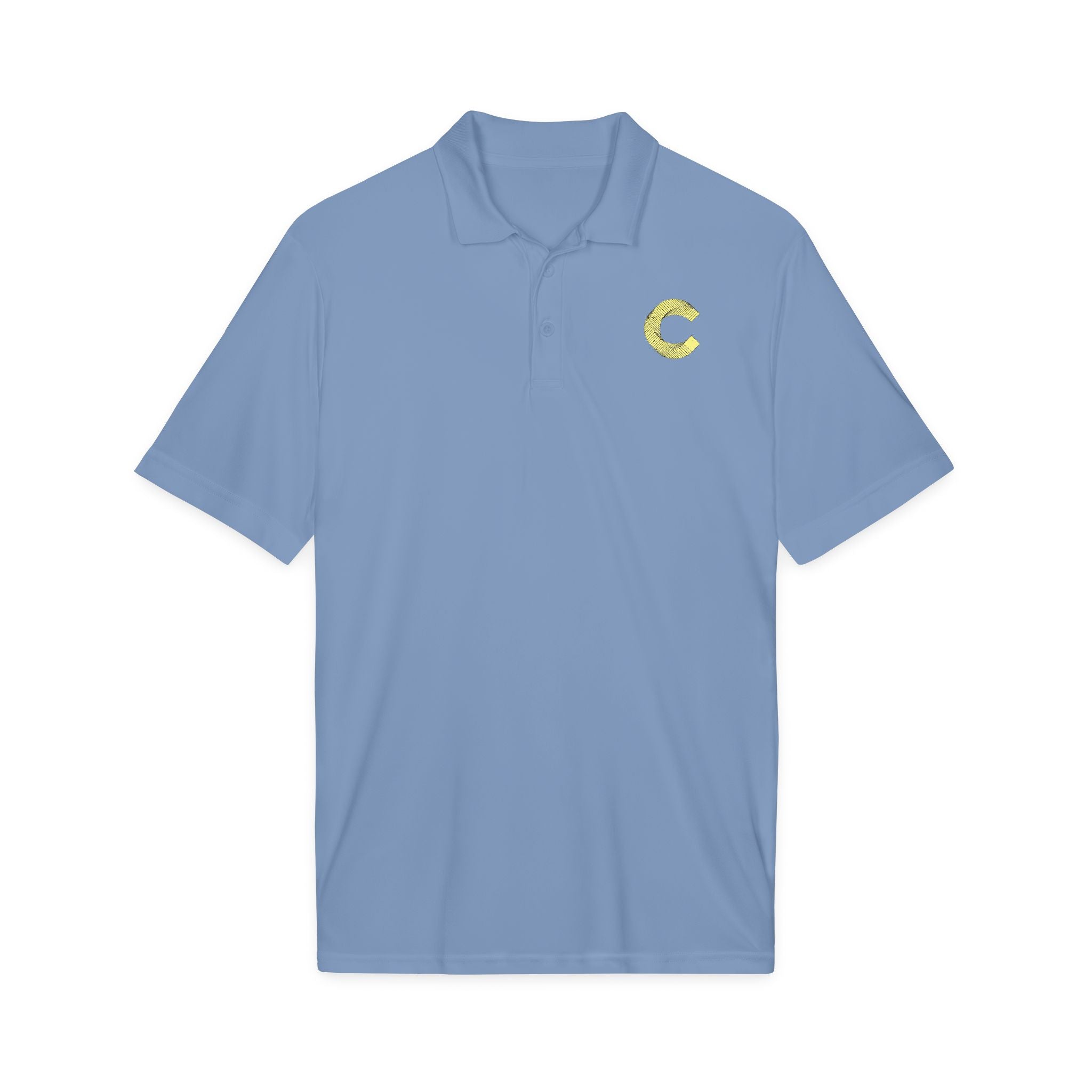 Embroidered Gold 'C' Polo Shirt — Men's Classic Performance Polo