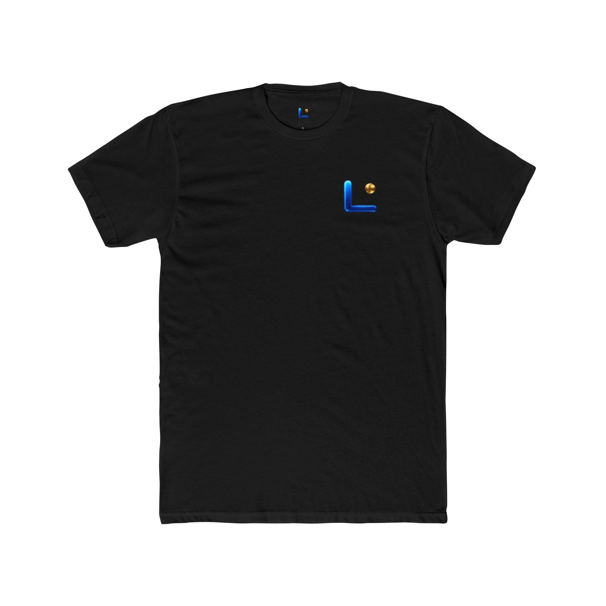 LongView Compute Logo Tee – Blue & Gold 'L' Crew Shirt