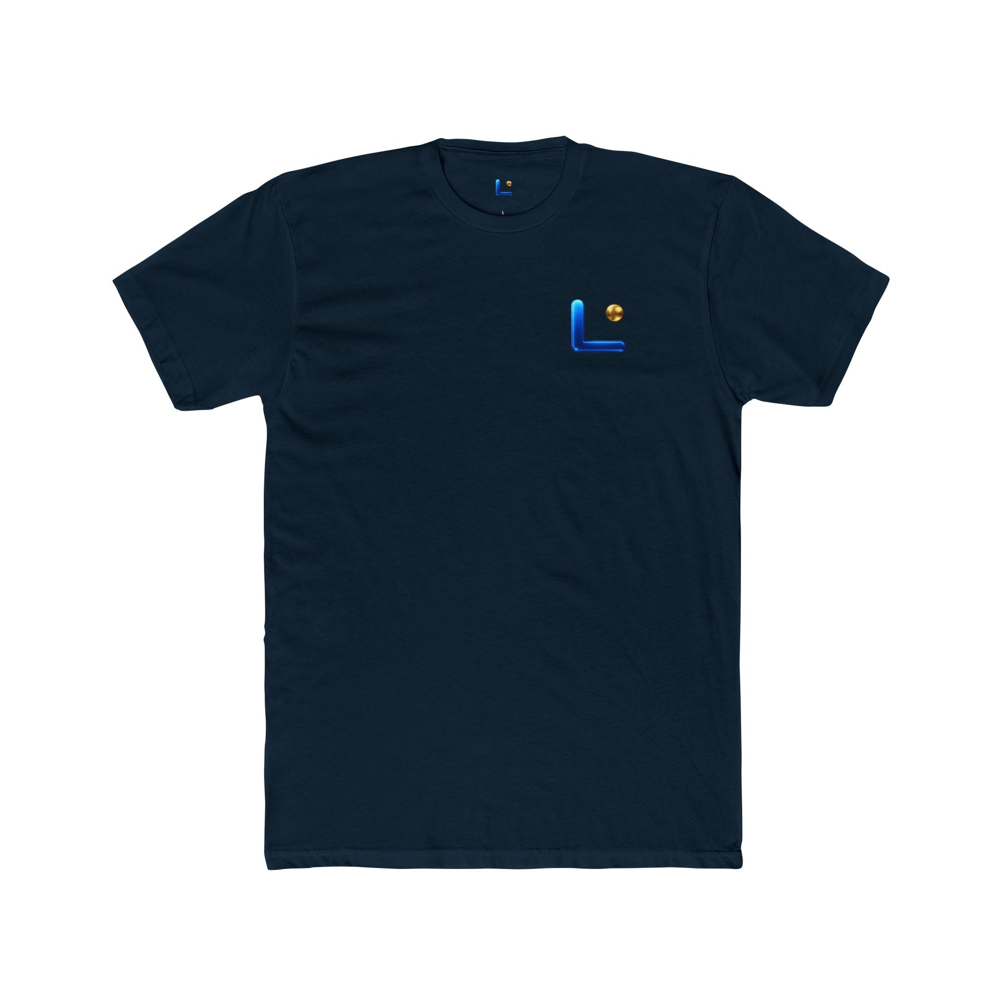 LongView Compute Logo Tee – Blue & Gold 'L' Crew Shirt