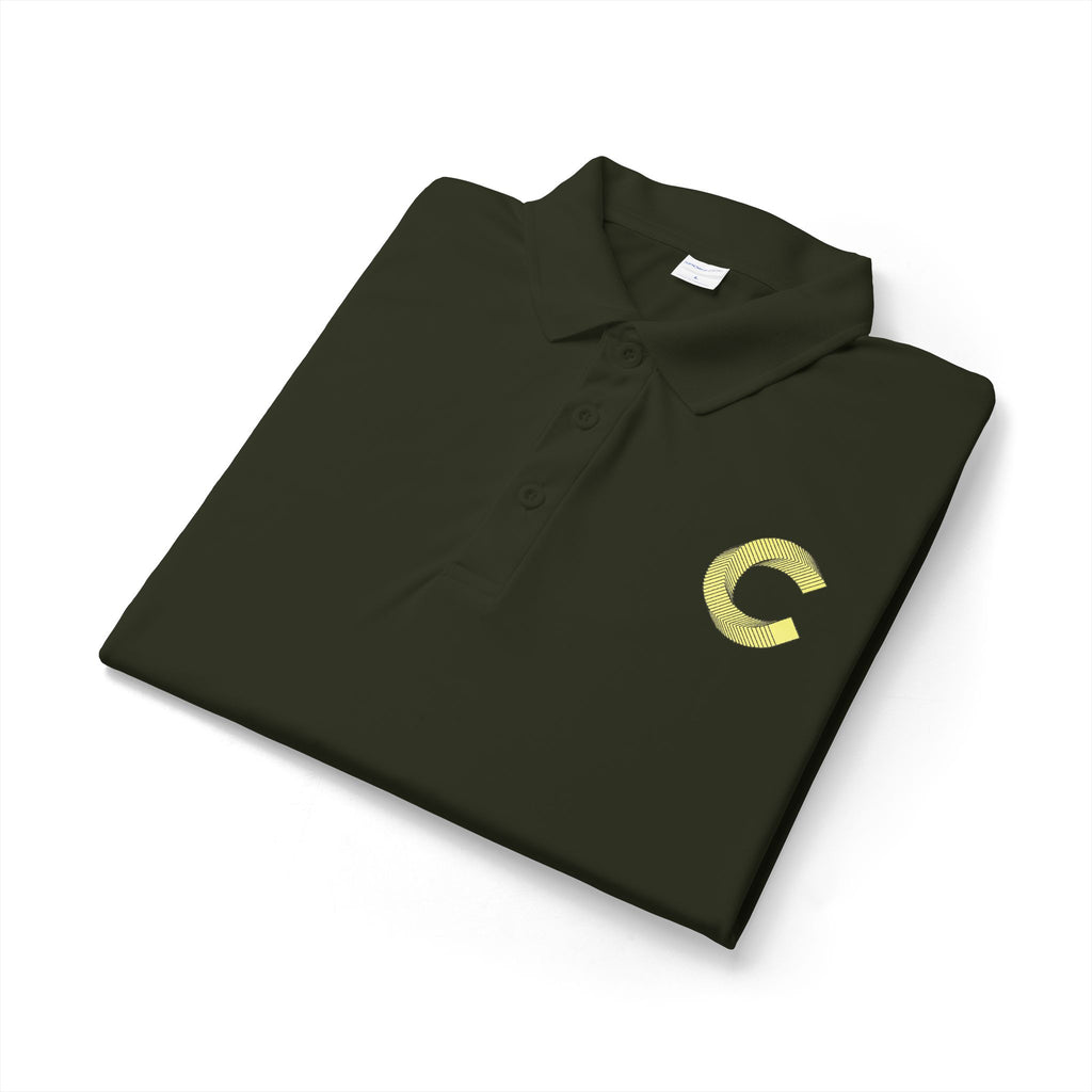 Embroidered Gold 'C' Polo Shirt — Men's Classic Performance Polo