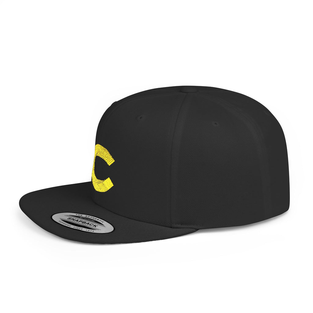 Canton Coin Gold Glitter 'C' Snapback – Flat Bill Cap