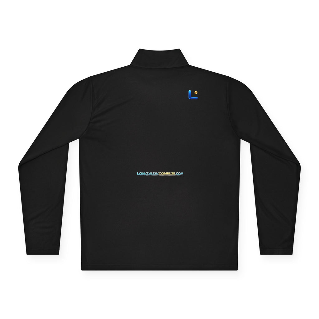 Embroidered 'C' Quarter-Zip Pullover — Minimal Logo Casual Pullover