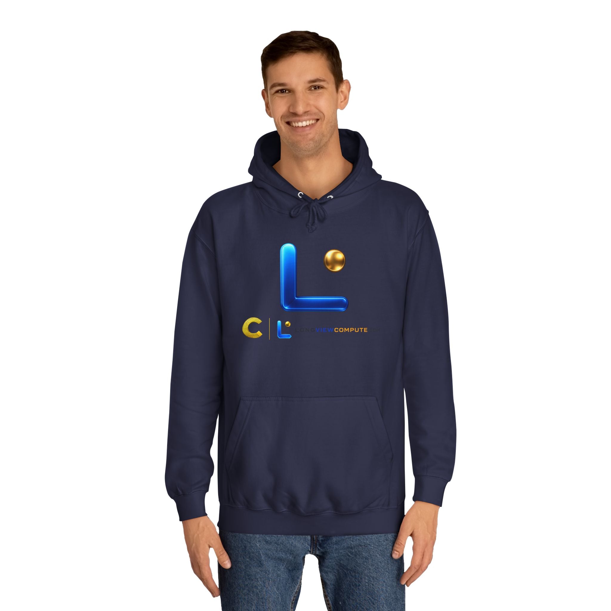 LongView Compute College Hoodie – Blue & Gold Campus Sweatshirt