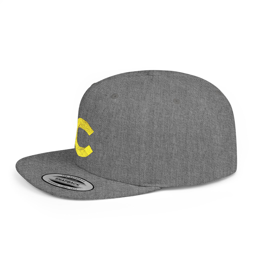Canton Coin Gold Glitter 'C' Snapback – Flat Bill Cap