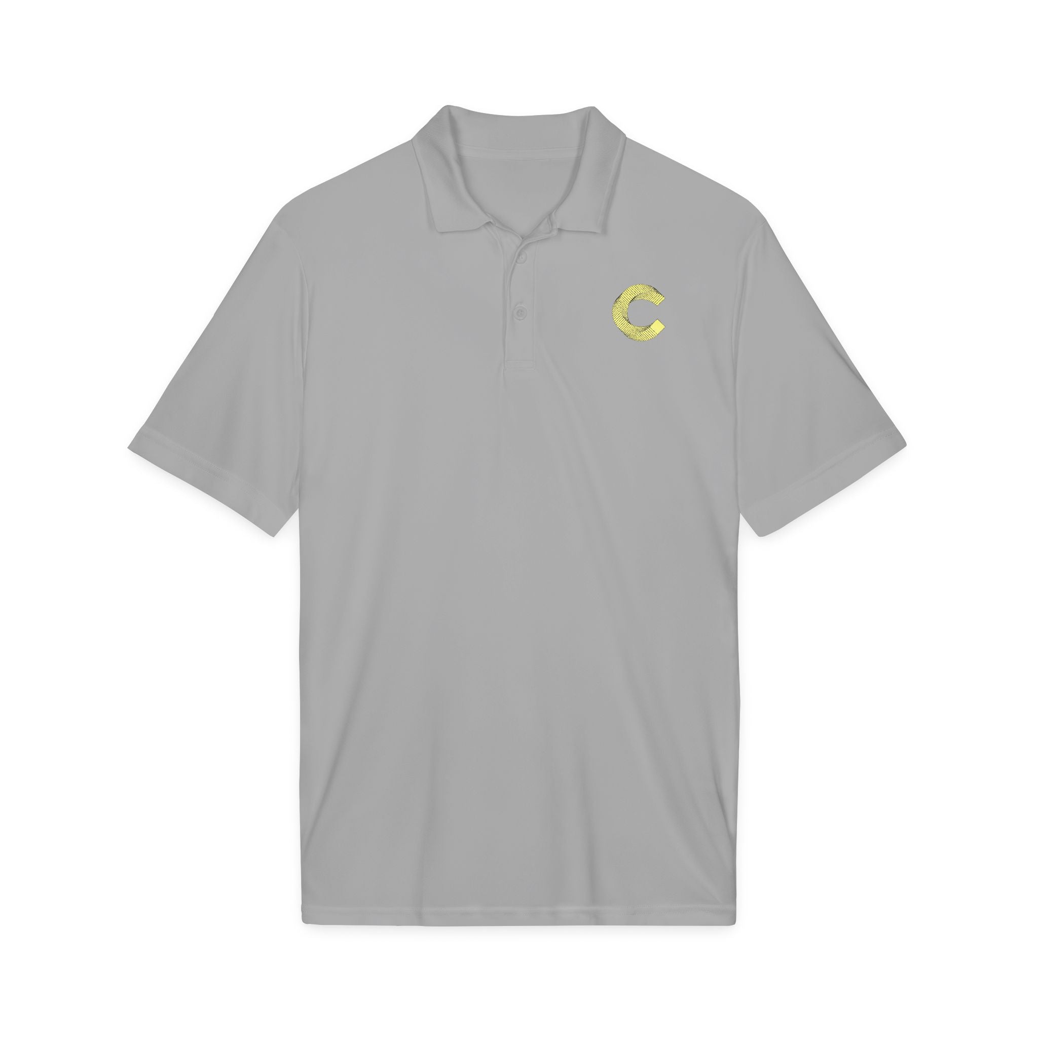 Embroidered Gold 'C' Polo Shirt — Men's Classic Performance Polo
