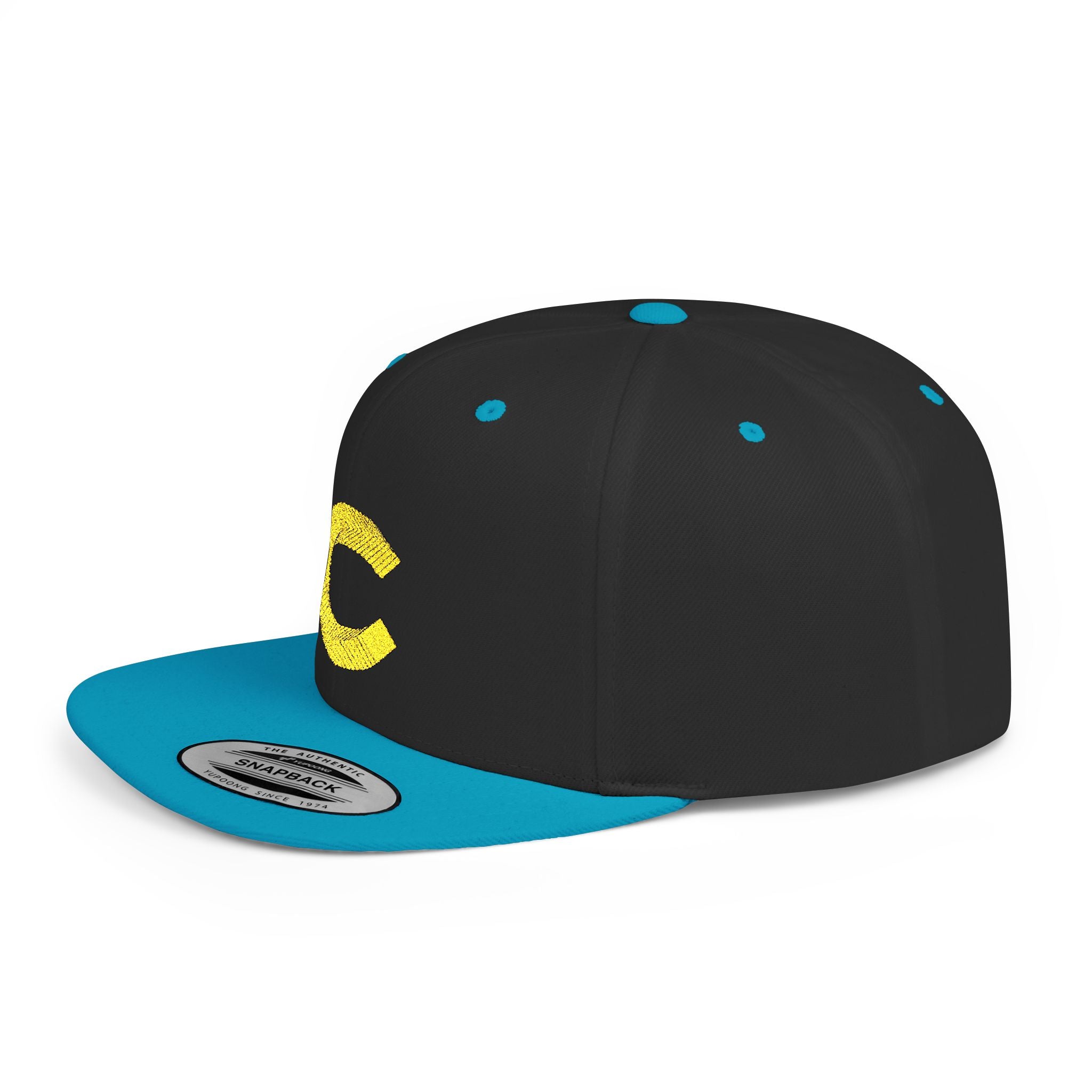 Canton Coin Gold Glitter 'C' Snapback – Flat Bill Cap