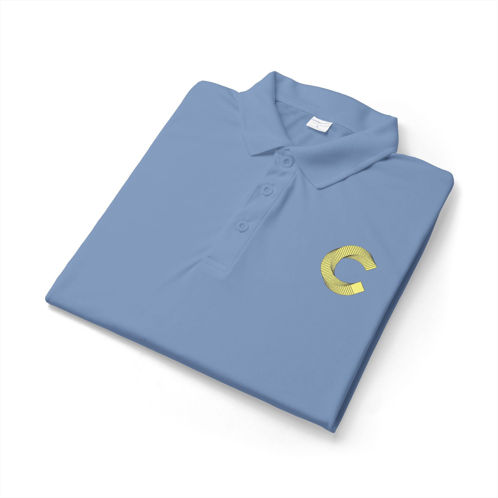 Embroidered Gold 'C' Polo Shirt — Men's Classic Performance Polo