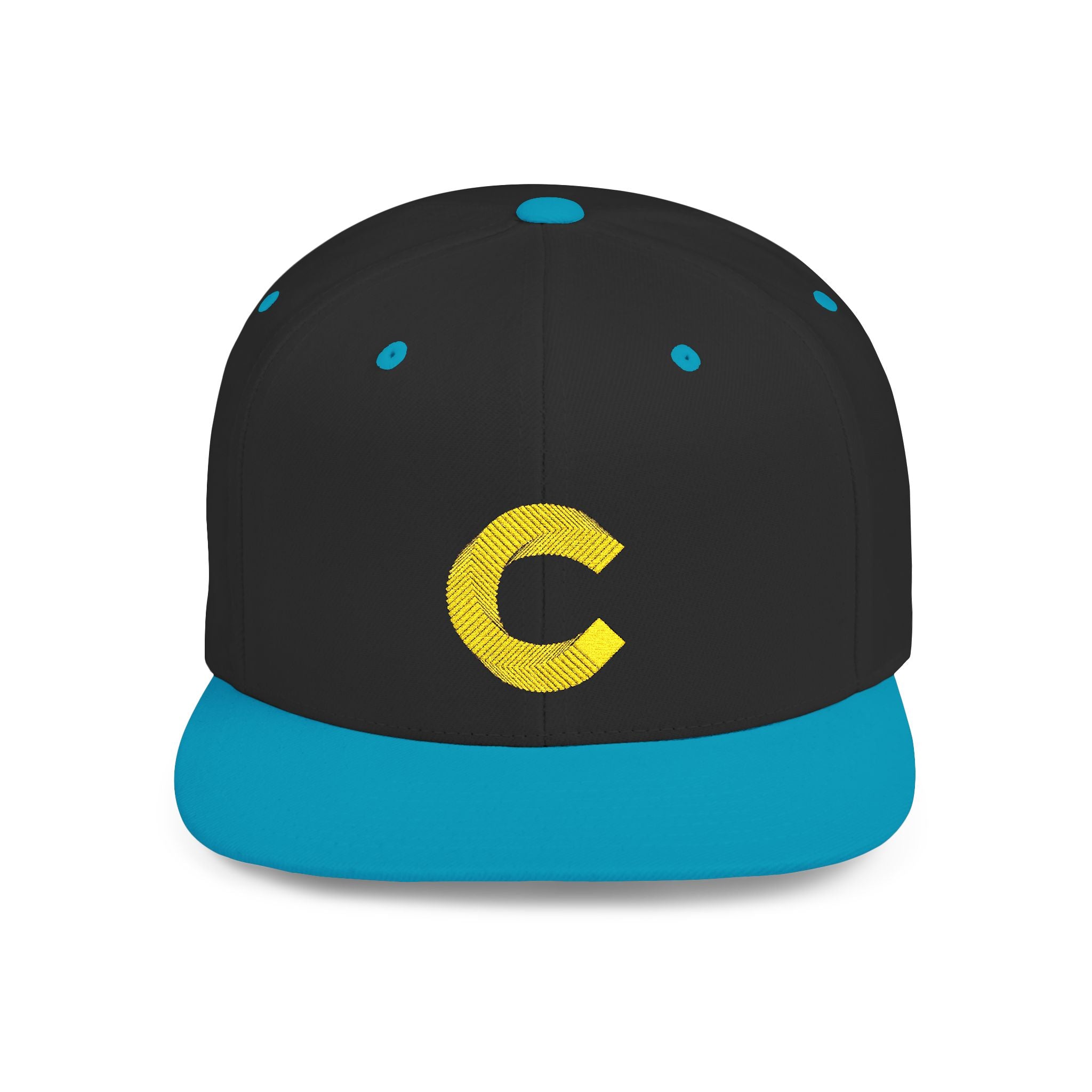 Canton Coin Gold Glitter 'C' Snapback – Flat Bill Cap