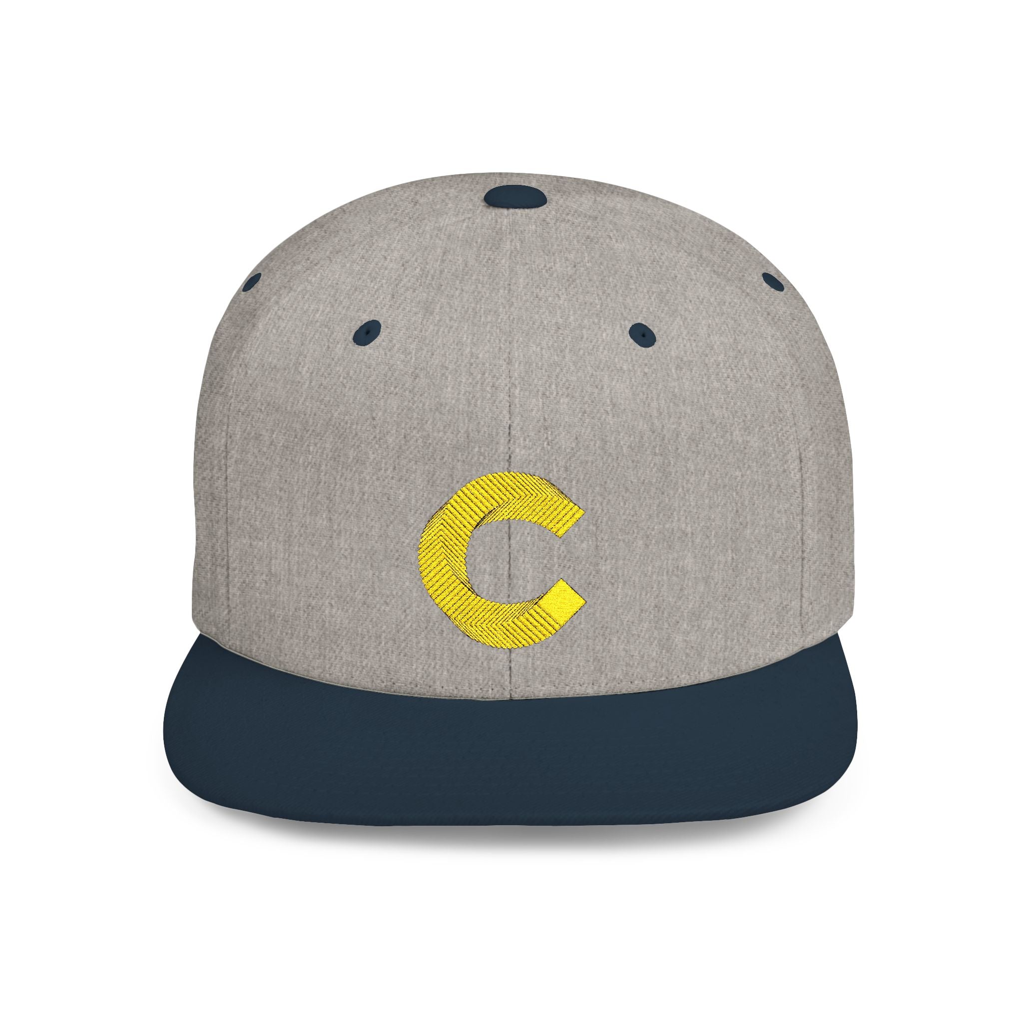 Canton Coin Gold Glitter 'C' Snapback – Flat Bill Cap