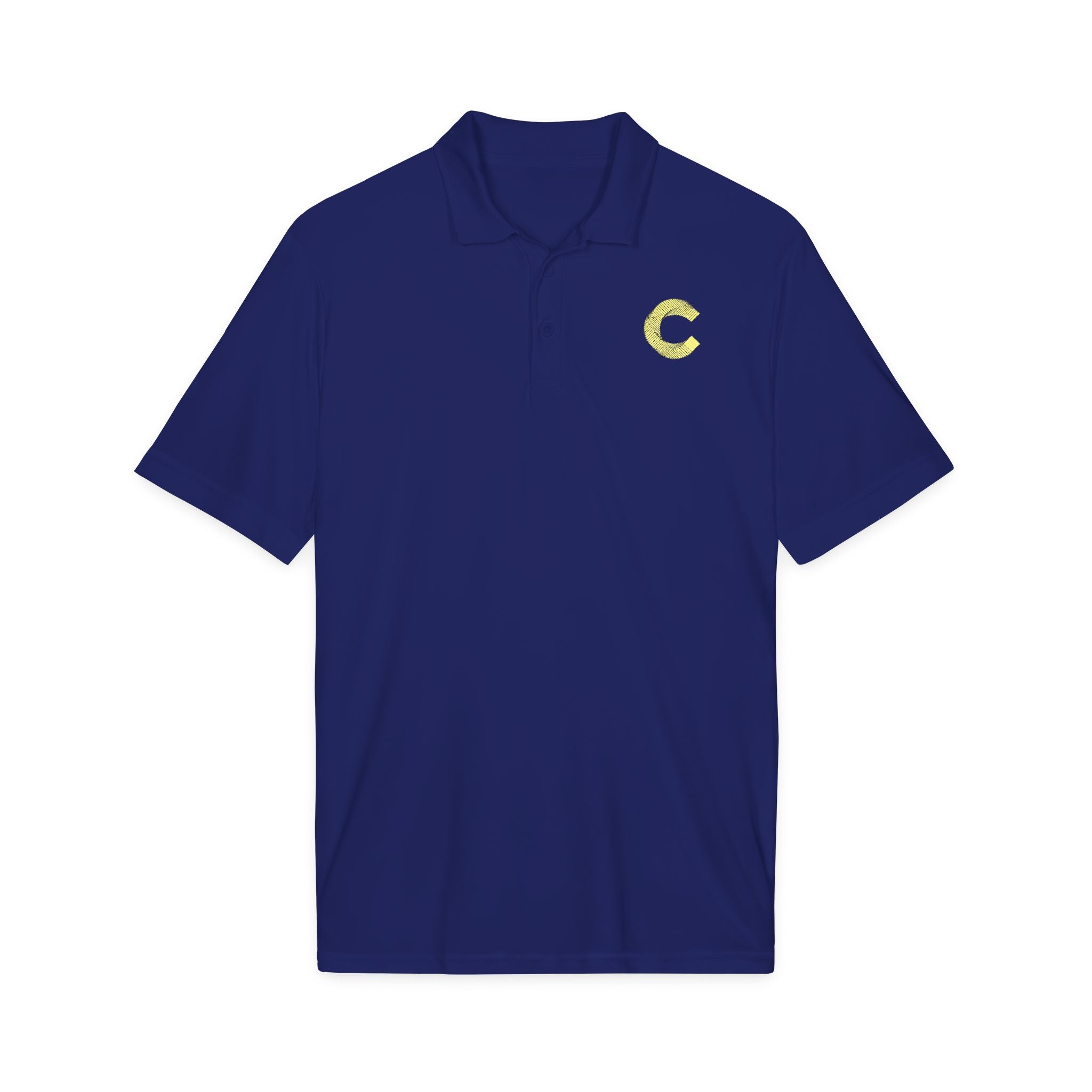 Embroidered Gold 'C' Polo Shirt — Men's Classic Performance Polo