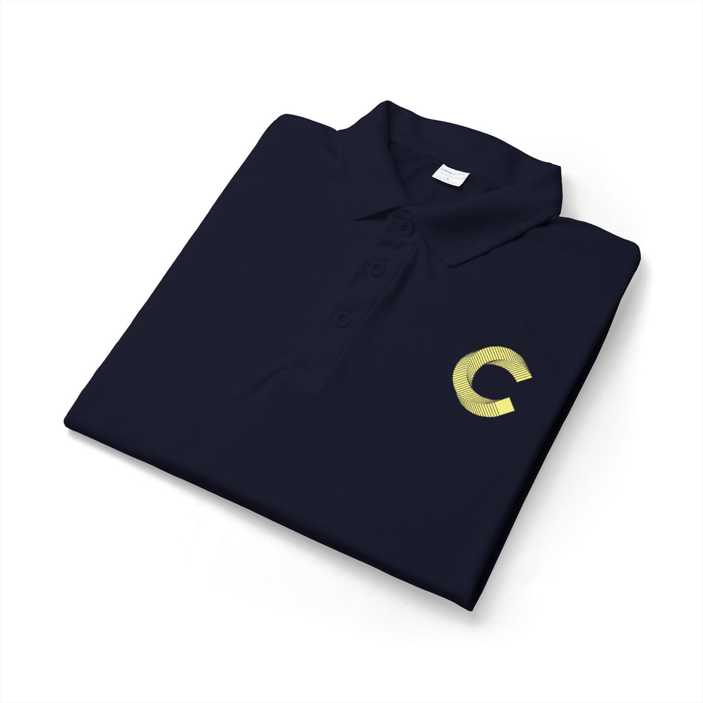 Embroidered Gold 'C' Polo Shirt — Men's Classic Performance Polo