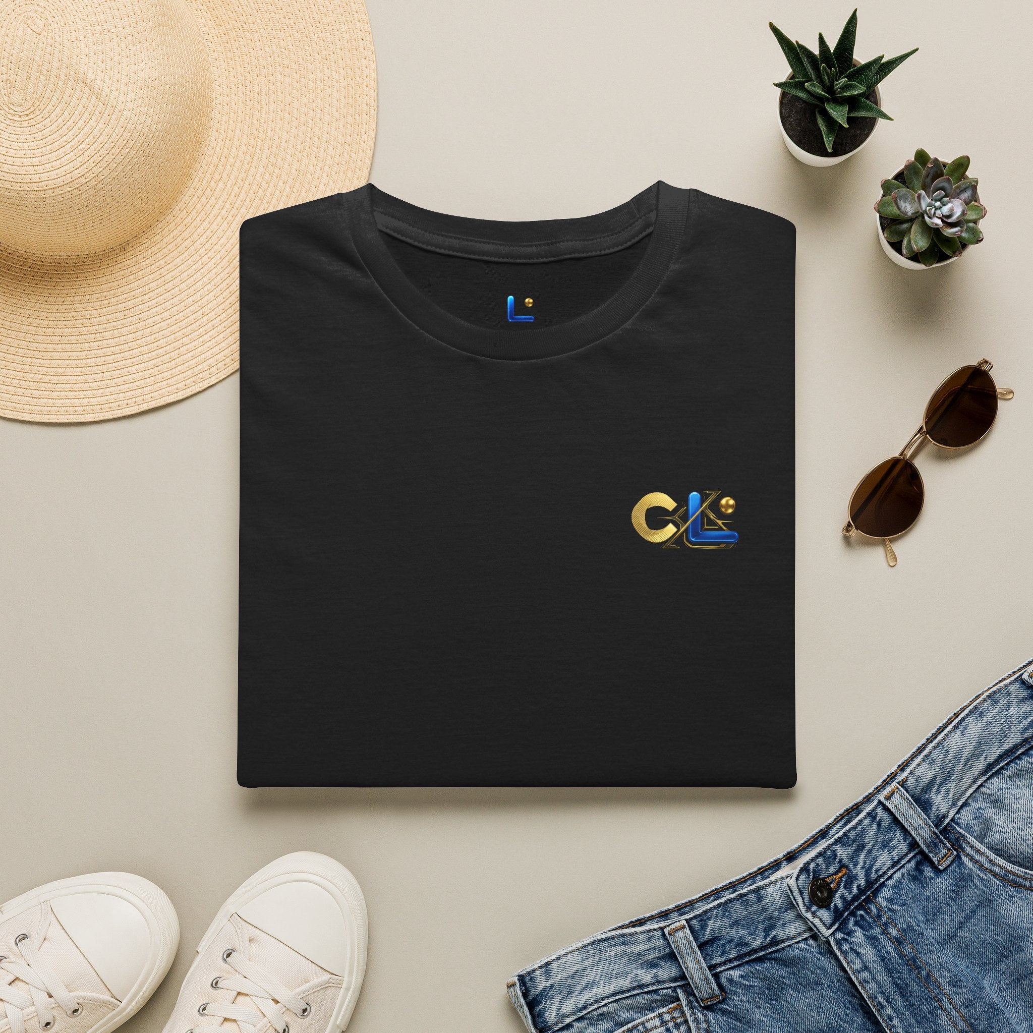 LongView Compute Gold & Blue Logo Tee – Small Chest Emblem
