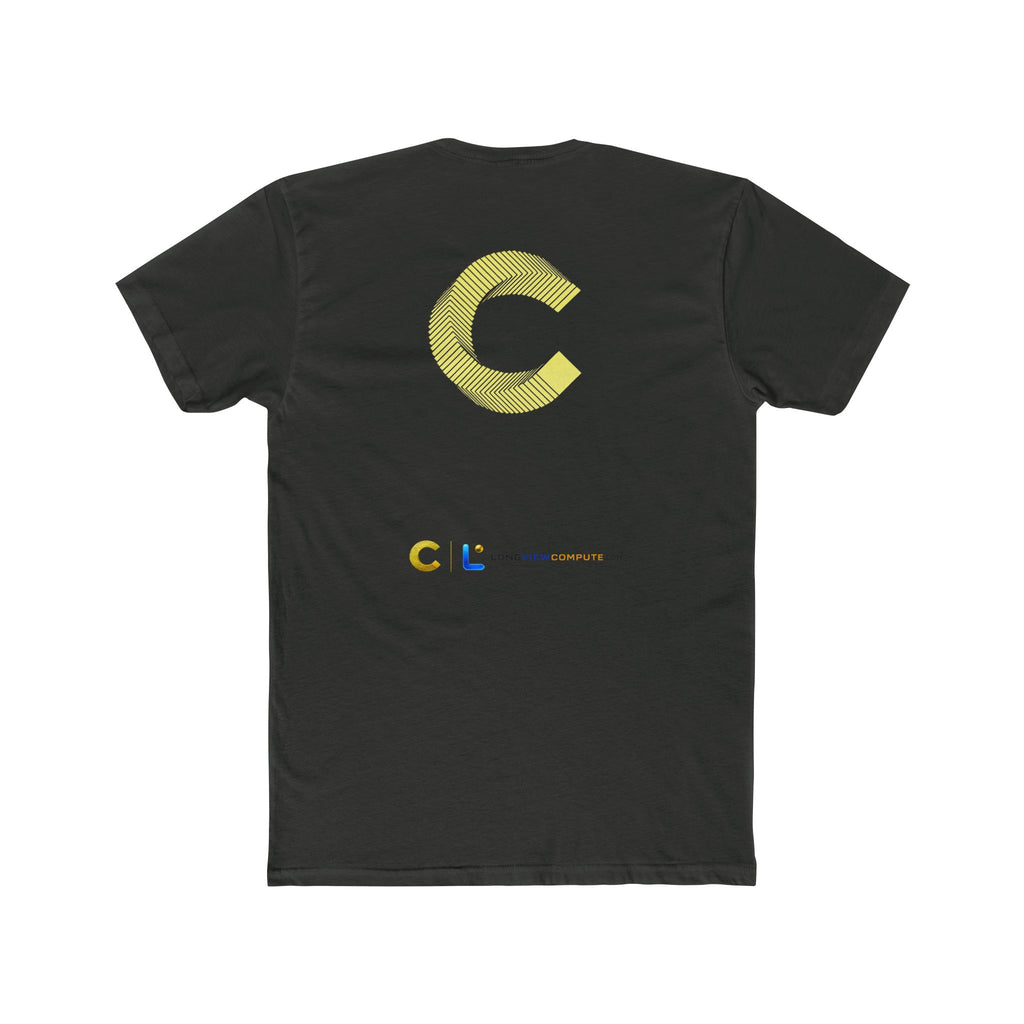 LongView Compute Logo Tee – Blue & Gold 'L' Crew Shirt