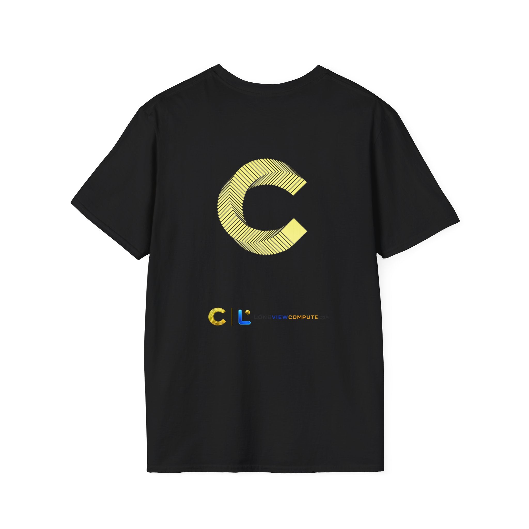 LongView Compute Gold & Blue Logo Tee – Small Chest Emblem