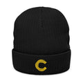 Canton Coin 'C' Beanie – Embroidered Ribbed Knit Hat