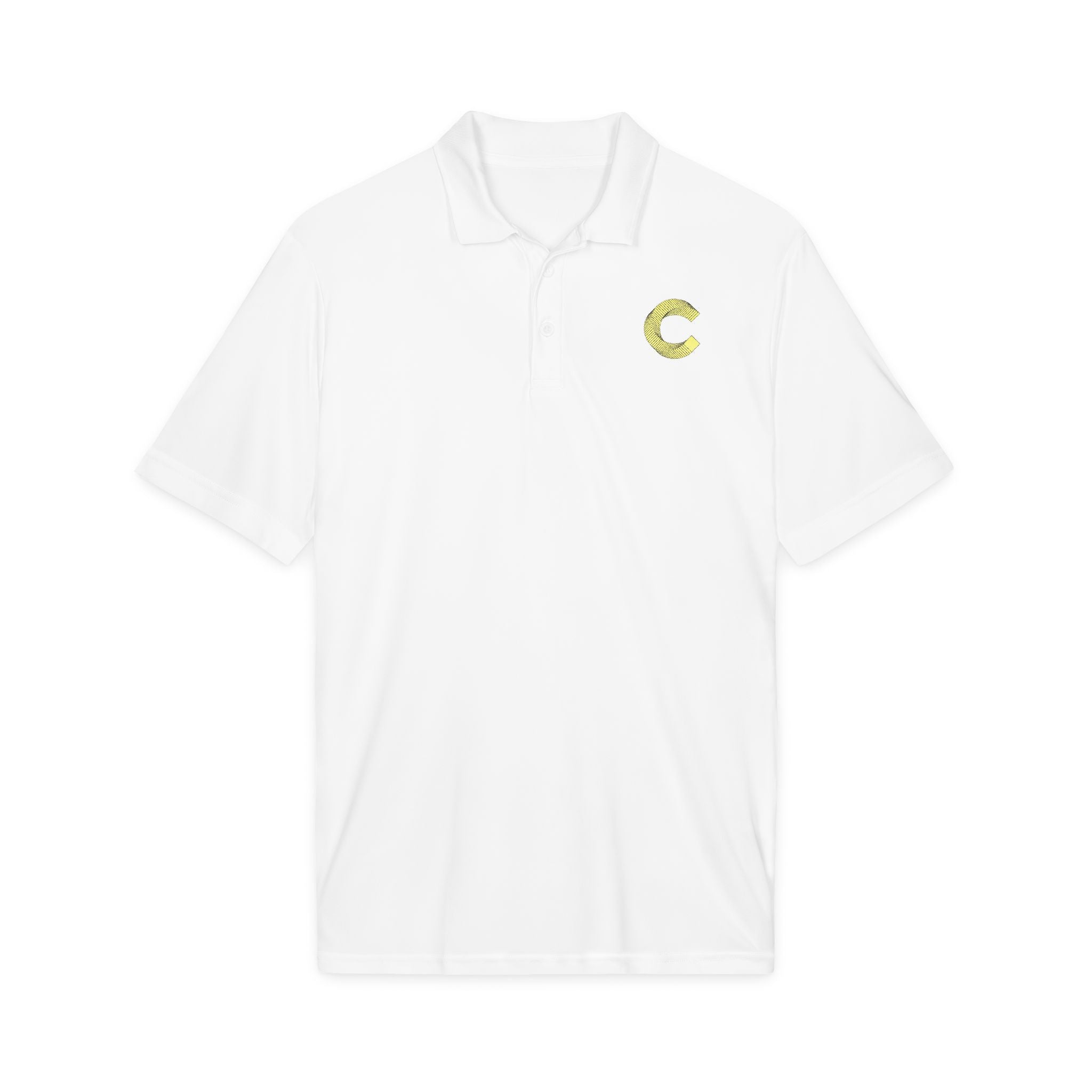 Embroidered Gold 'C' Polo Shirt — Men's Classic Performance Polo