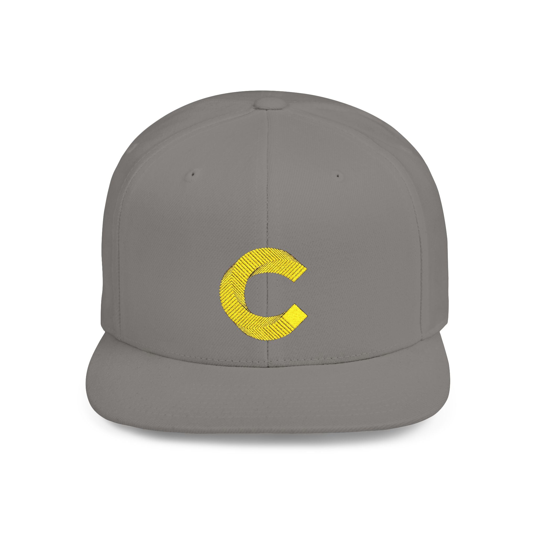 Canton Coin Gold Glitter 'C' Snapback – Flat Bill Cap