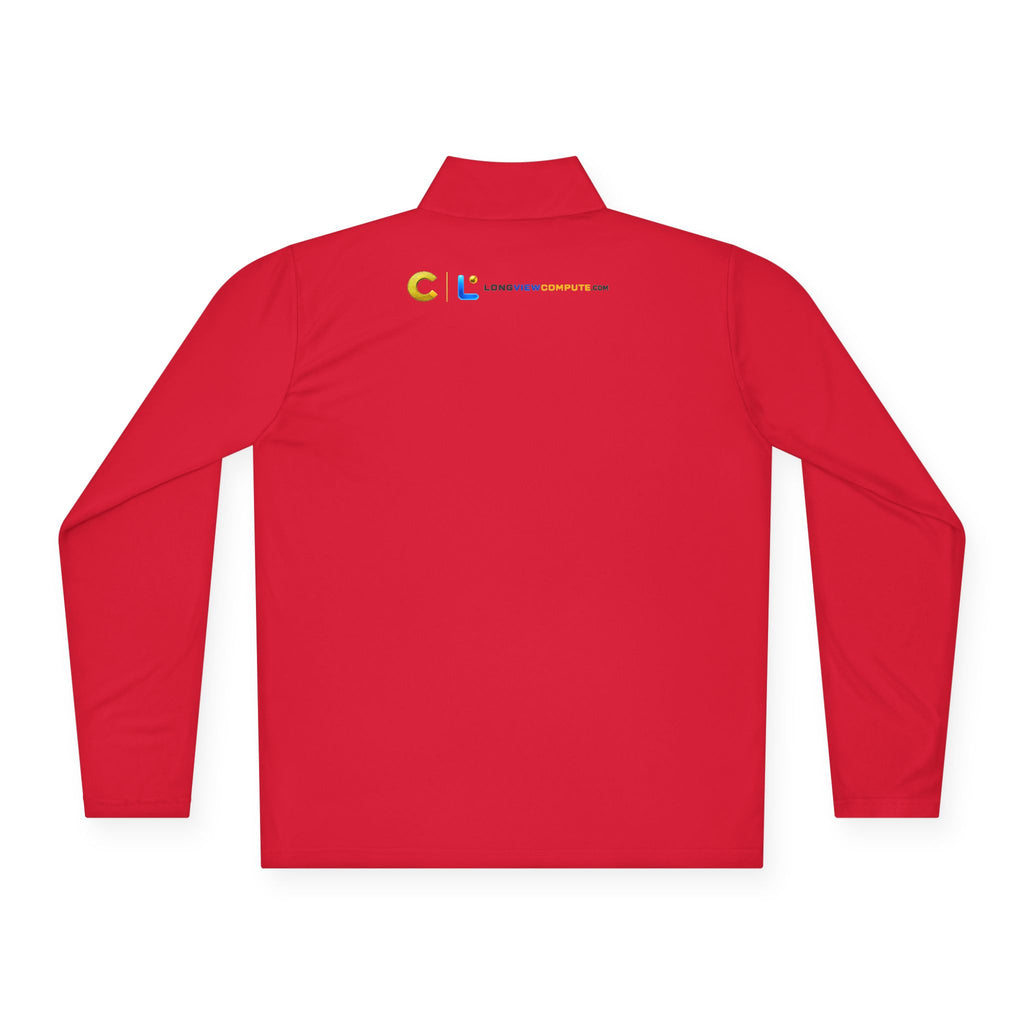 LongView Compute Quarter-Zip Pullover – Minimal Logo Athletic Top
