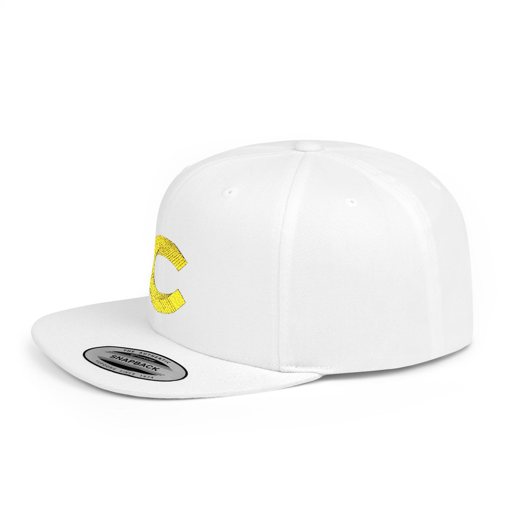 Canton Coin Gold Glitter 'C' Snapback – Flat Bill Cap