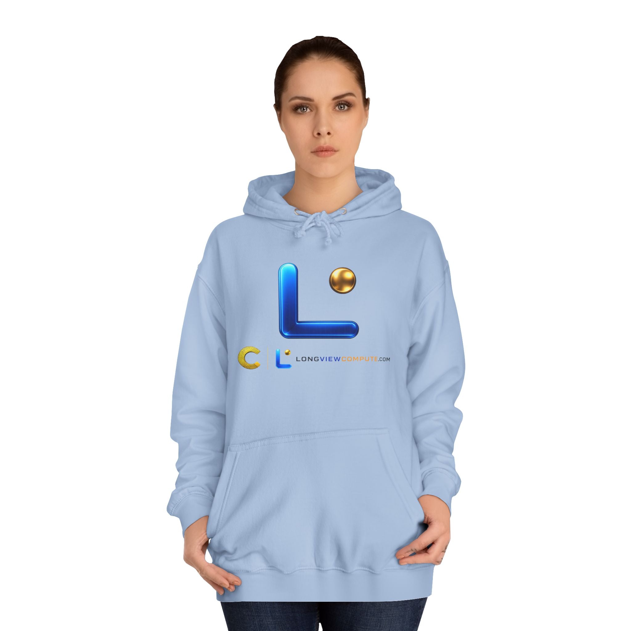 LongView Compute College Hoodie – Blue & Gold Campus Sweatshirt