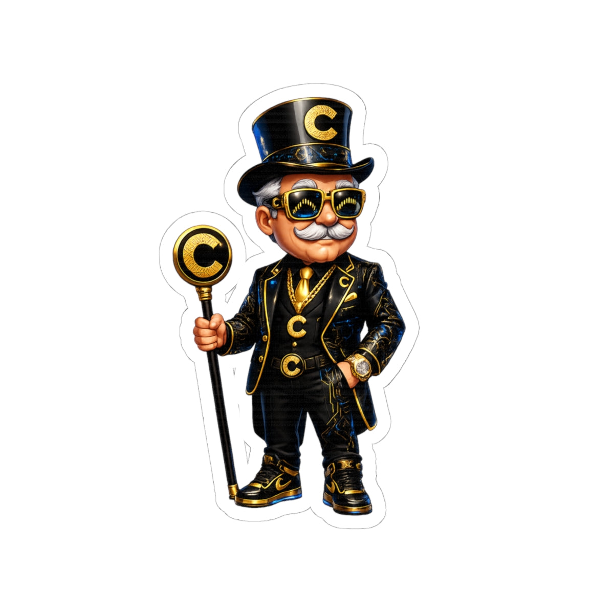 Uncle Canton Mascot Sticker – LongView Compute Die-Cut Vinyl