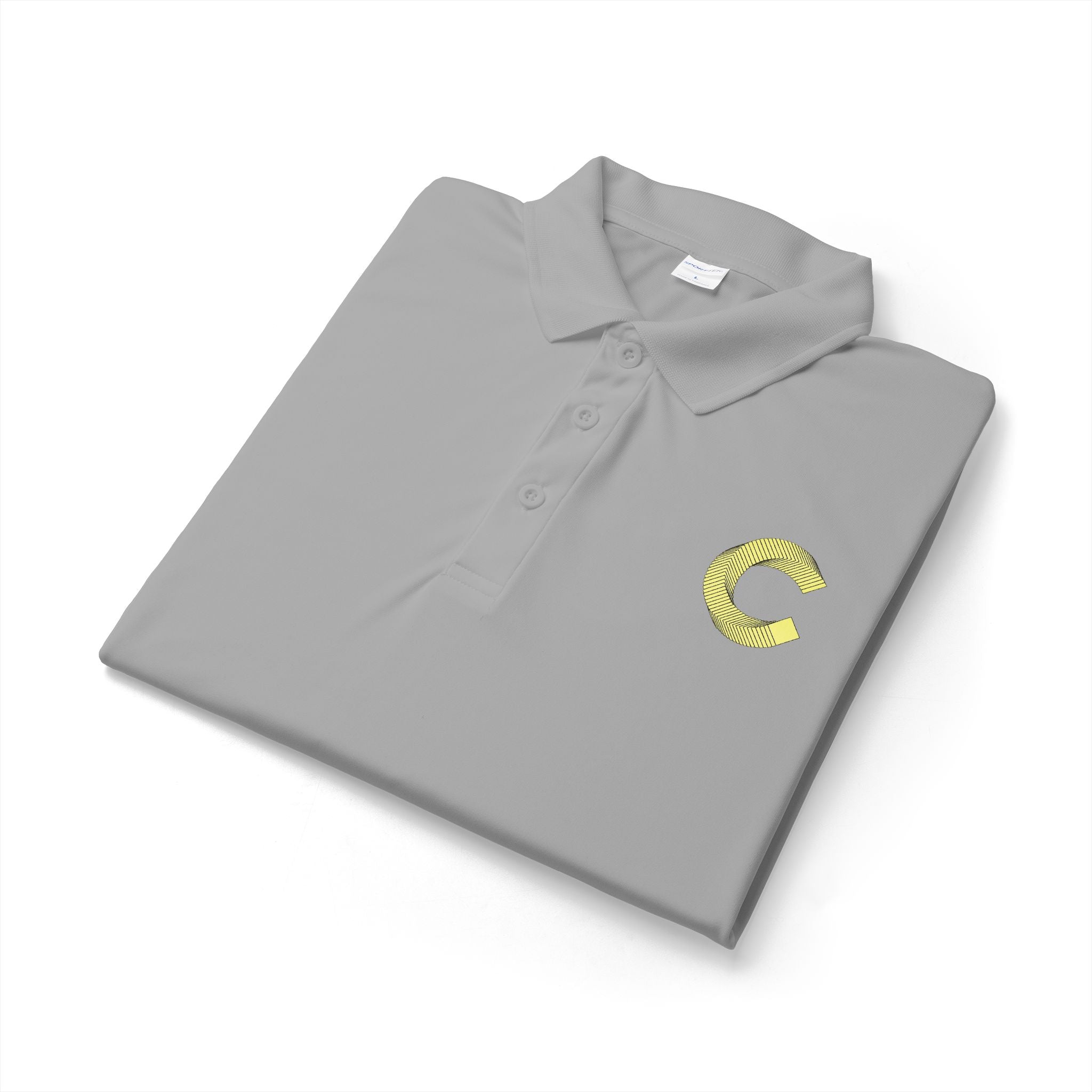 Embroidered Gold 'C' Polo Shirt — Men's Classic Performance Polo