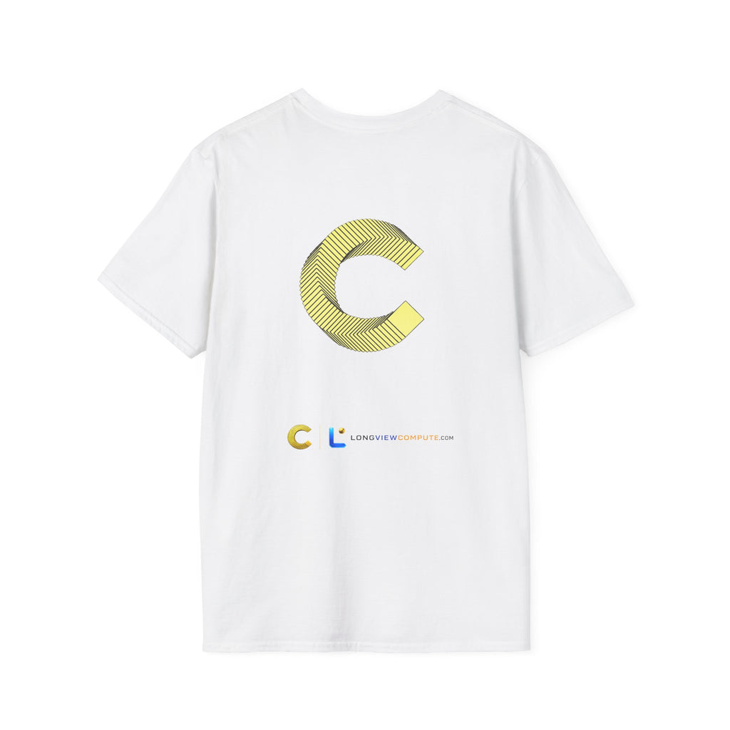 LongView Compute Gold & Blue Logo Tee – Small Chest Emblem