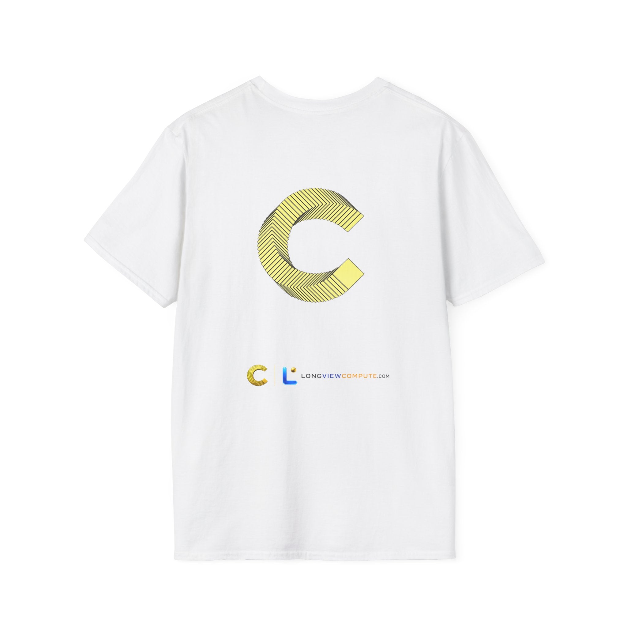 LongView Compute Gold & Blue Logo Tee – Small Chest Emblem