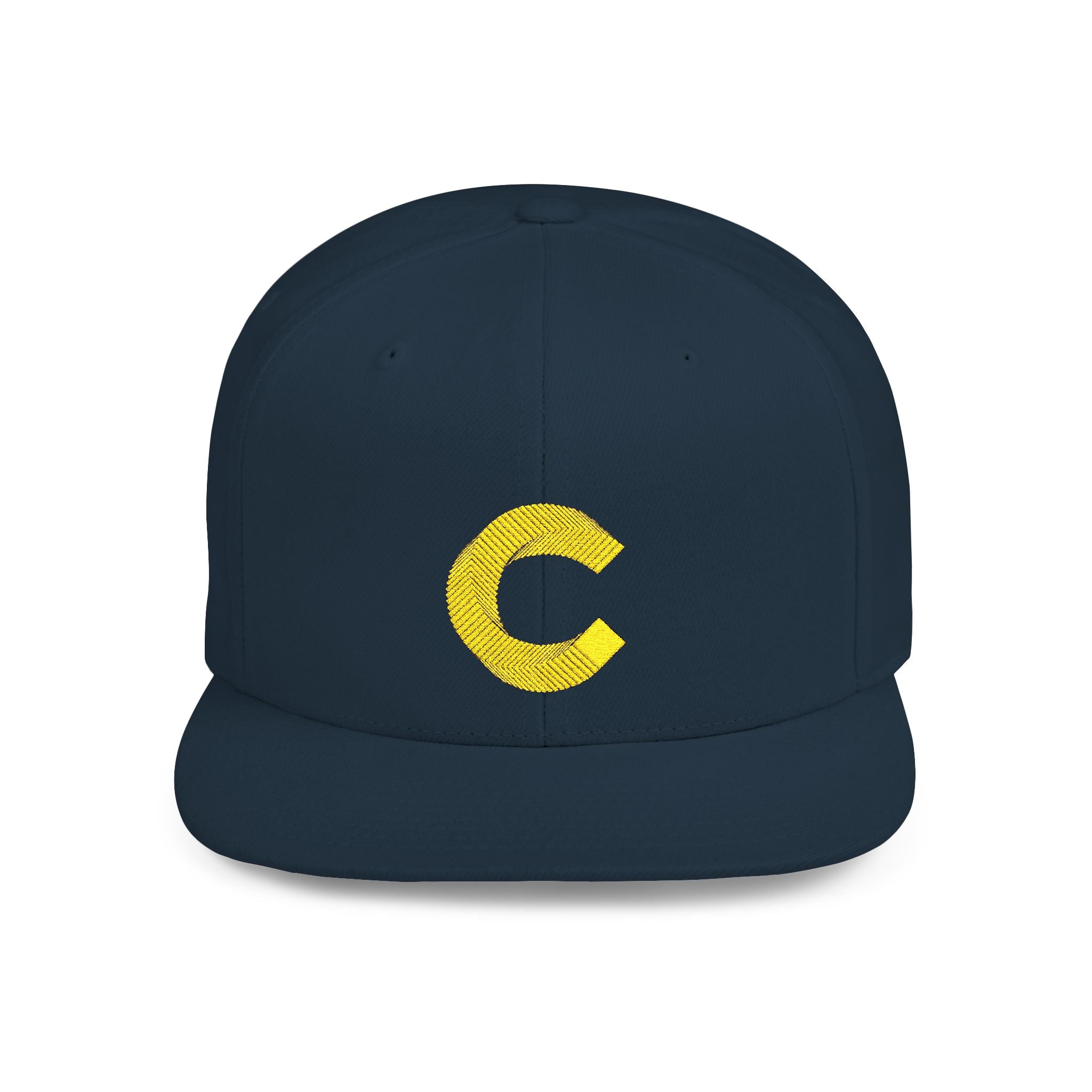 Canton Coin Gold Glitter 'C' Snapback – Flat Bill Cap