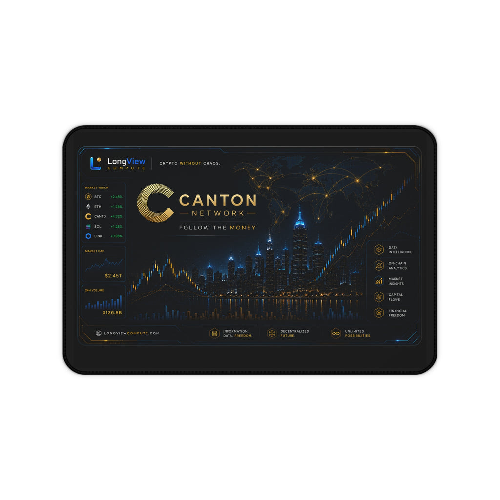 Canton Network Gaming Desk Mat – Crypto City Skyline Mousepad