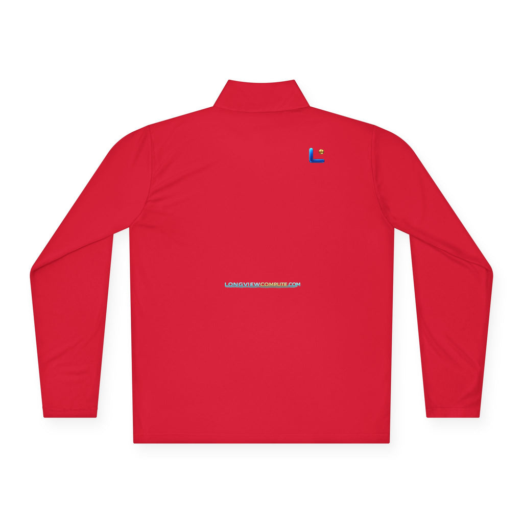 Embroidered 'C' Quarter-Zip Pullover — Minimal Logo Casual Pullover