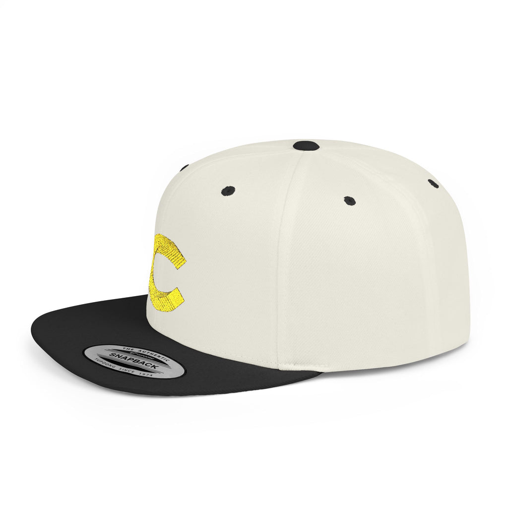 Canton Coin Gold Glitter 'C' Snapback – Flat Bill Cap