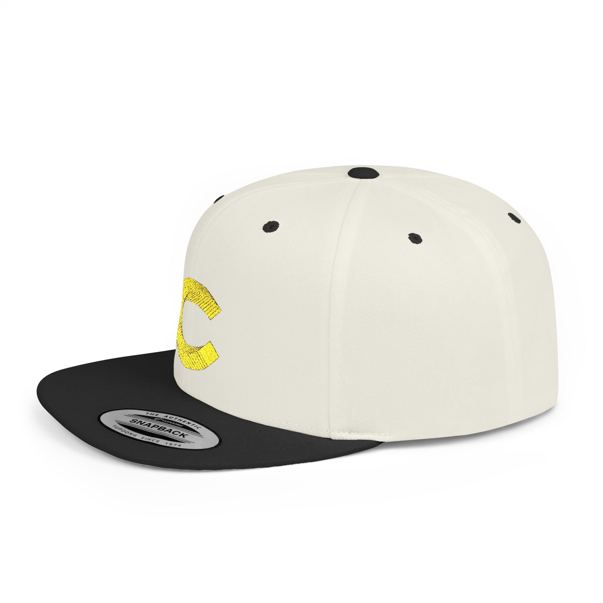 Canton Coin Gold Glitter 'C' Snapback – Flat Bill Cap