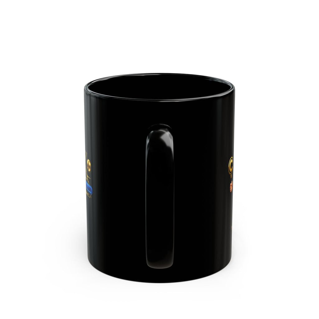 Canton Coin 'C' Mug – Gold & Blue Black Ceramic (11oz / 15oz)