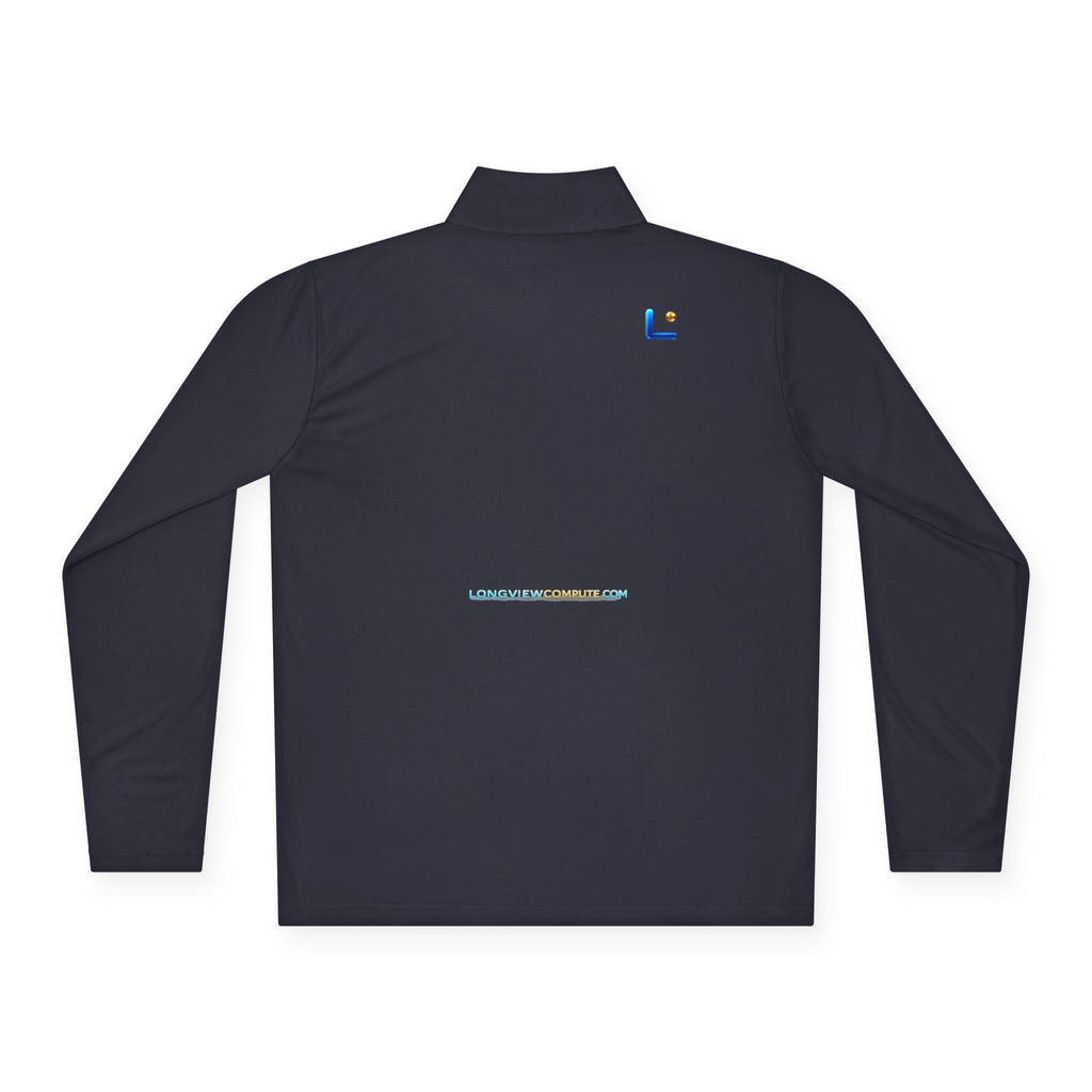 Embroidered 'C' Quarter-Zip Pullover — Minimal Logo Casual Pullover
