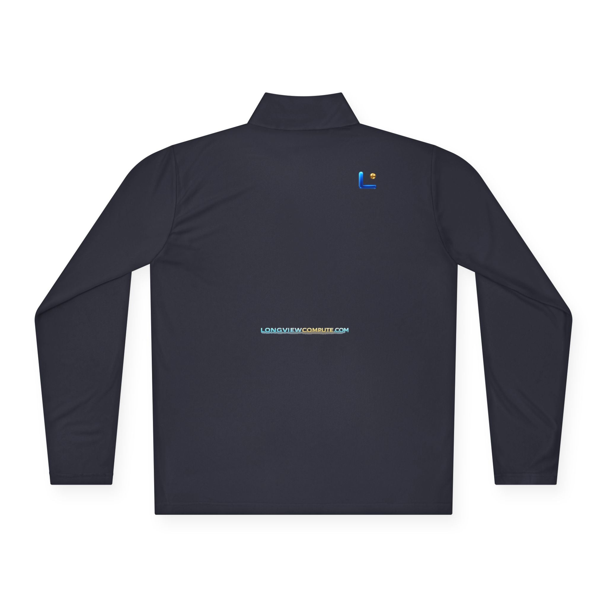 Embroidered 'C' Quarter-Zip Pullover — Minimal Logo Casual Pullover
