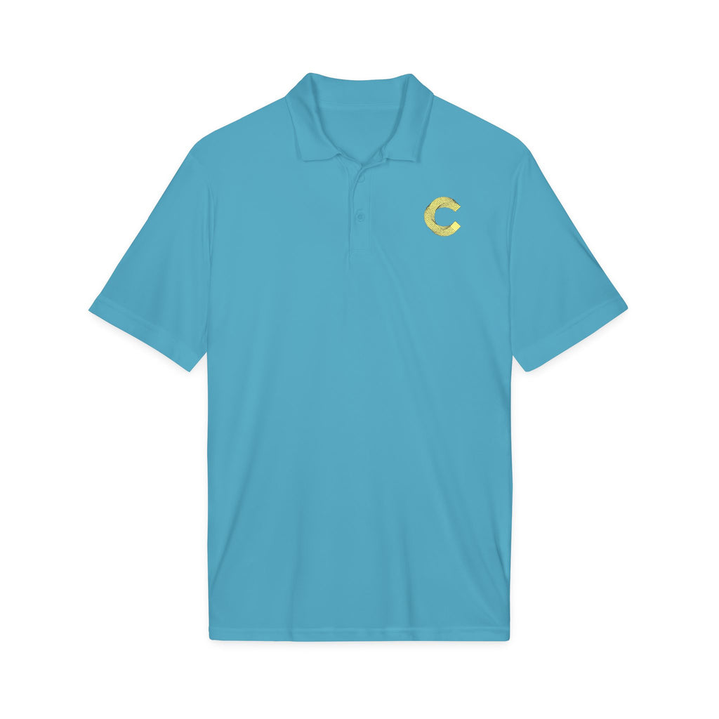 Embroidered Gold 'C' Polo Shirt — Men's Classic Performance Polo