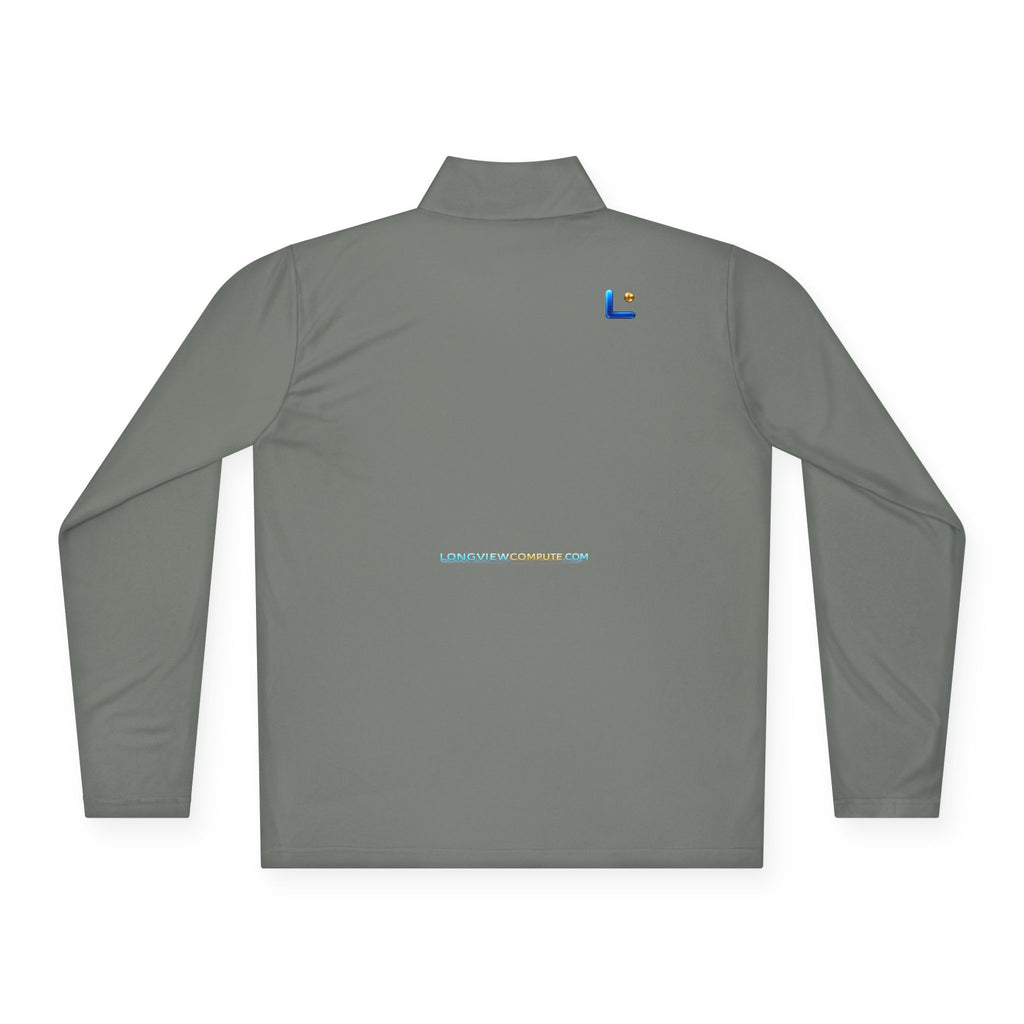 Embroidered 'C' Quarter-Zip Pullover — Minimal Logo Casual Pullover