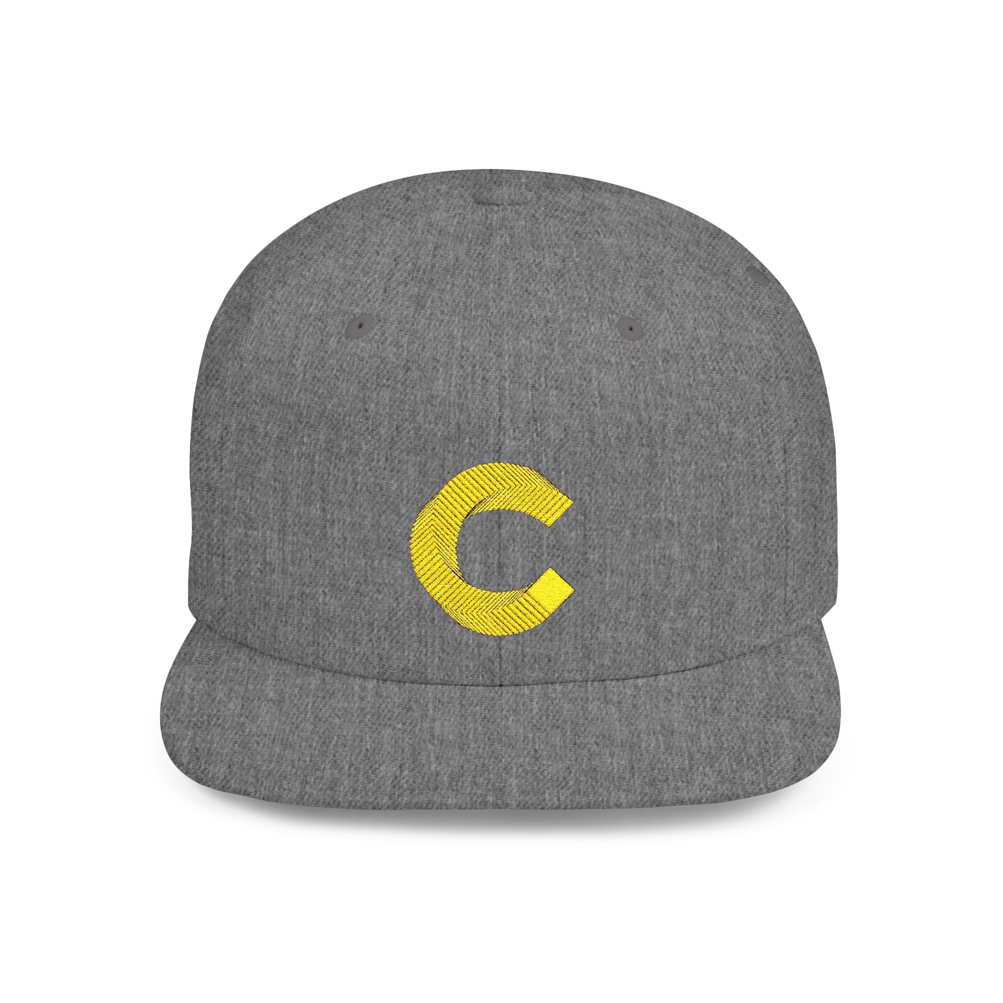 Canton Coin Gold Glitter 'C' Snapback – Flat Bill Cap